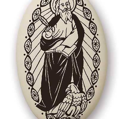 Saint John the Apostle Porcelain Pendant for wholesale by Touchstone Pottery
