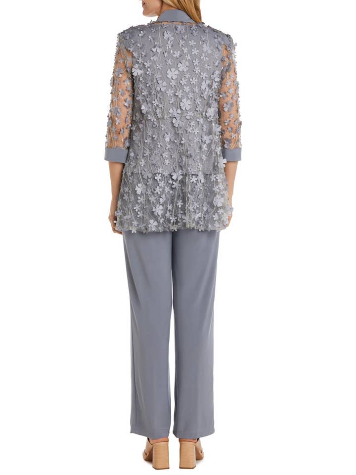 SILVER RM Richards 3-Piece Floral Applique Pants Set for wholesale on Faire1