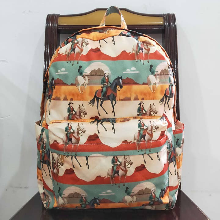 Baby Kids Children Western Horse Rodeo Cowboy Backpacks Bags for wholesale by Aier Wholesale