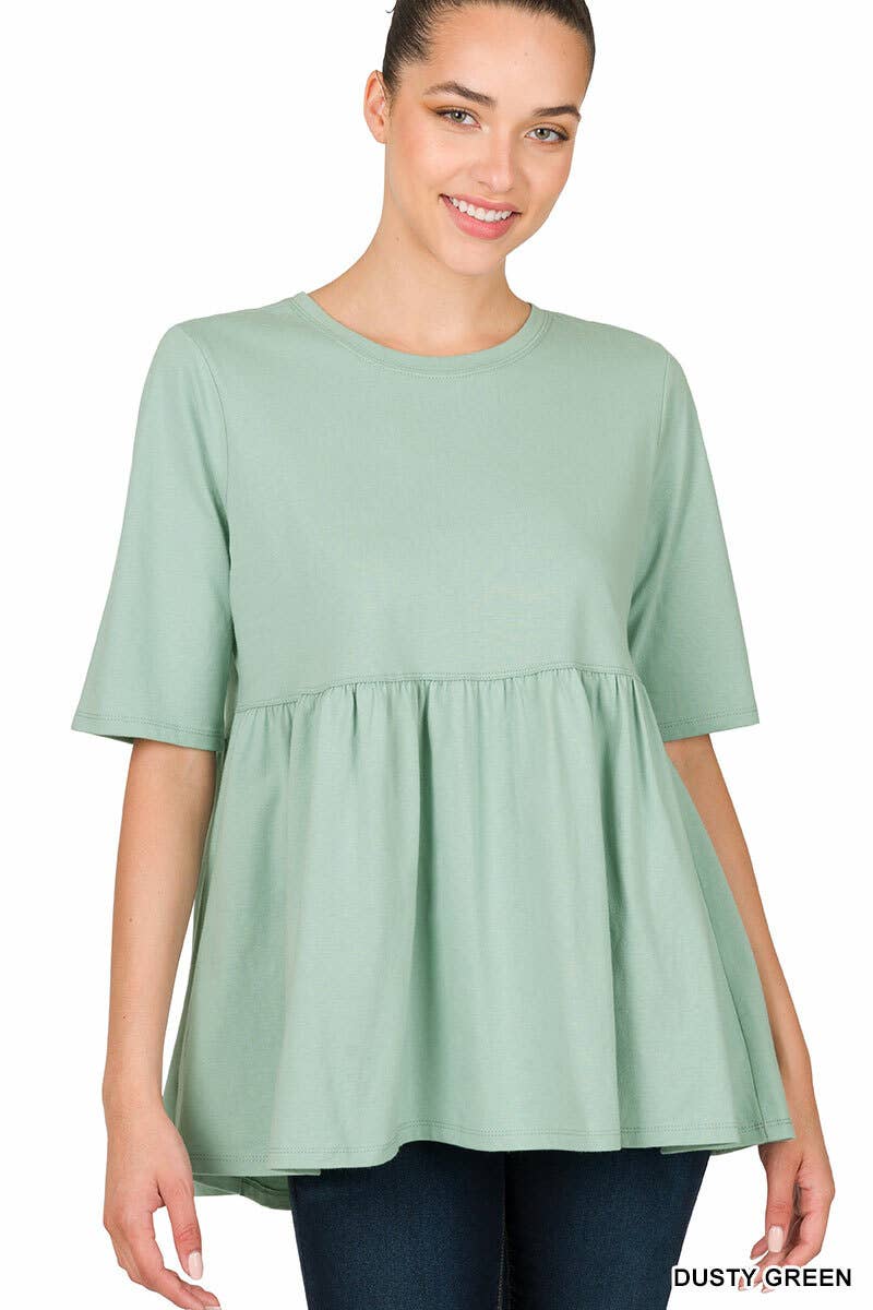 42POPS - Vendita all'ingrosso Tunica - Donna - ",,..._ Tunica in Cotone con Arricciatura a Vita Impero29