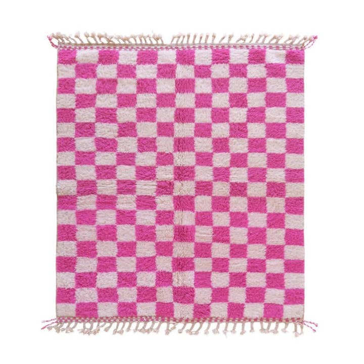 Autentico tappeto berbero a quadri in lana 176 x 208 cm per la vendita all'ingrosso da parte di AFK Living