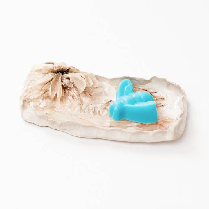 Harvest + Harmony Bumblebee Goat Milk Soap on Soap Dish for wholesale by Harvest + Harmony