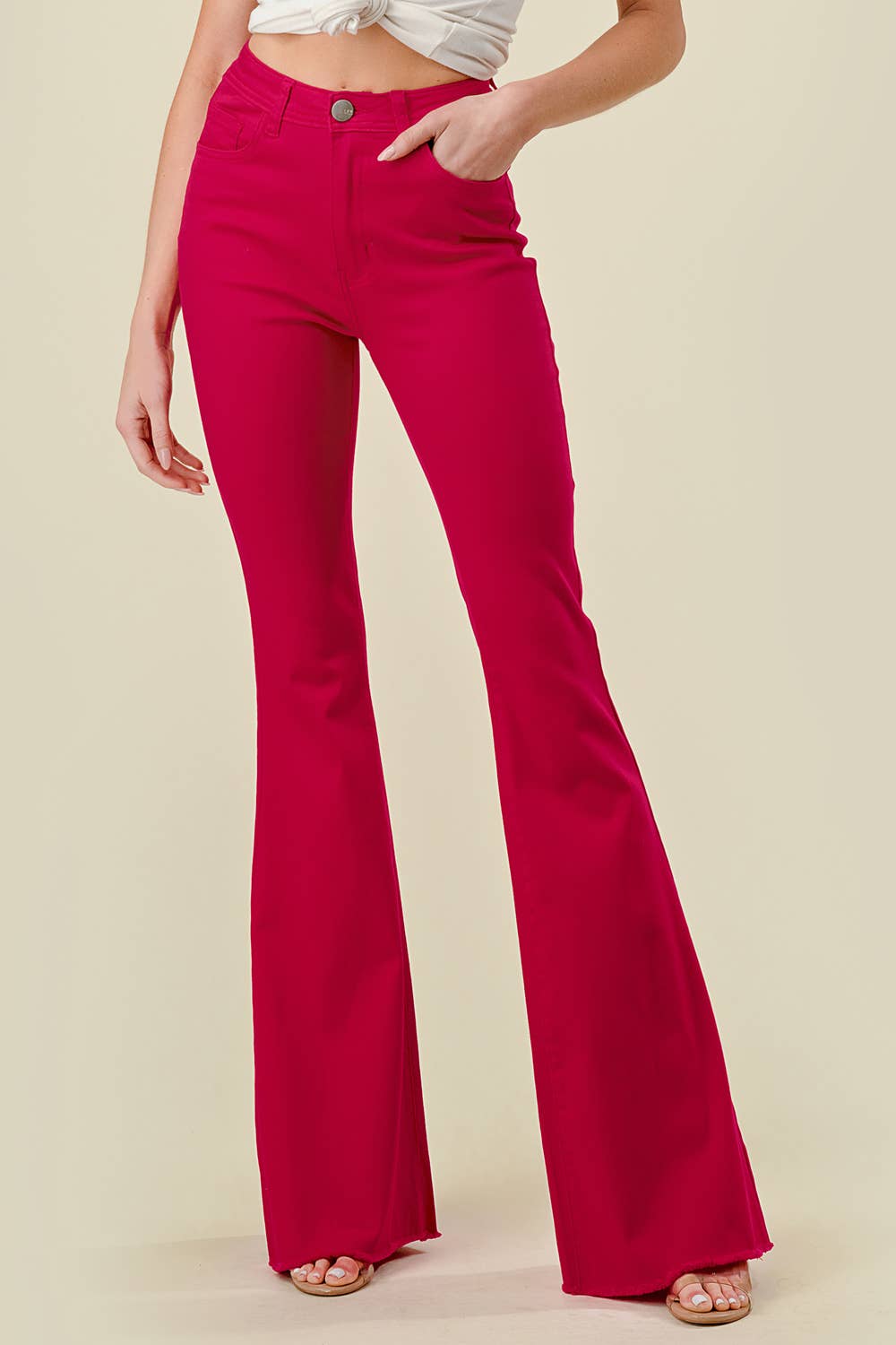 Denim Zone U.S.A. – wholesale Jeans – Women’s – BC-500 HIGH WAISTED SUPER-STRETCH WOMEN'S COLOR FLARE JEANS2