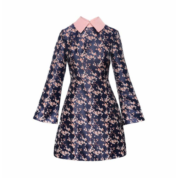 Vestido Barcelona de manga acampanada con estampado floral para venta al por mayor de HottieandLord