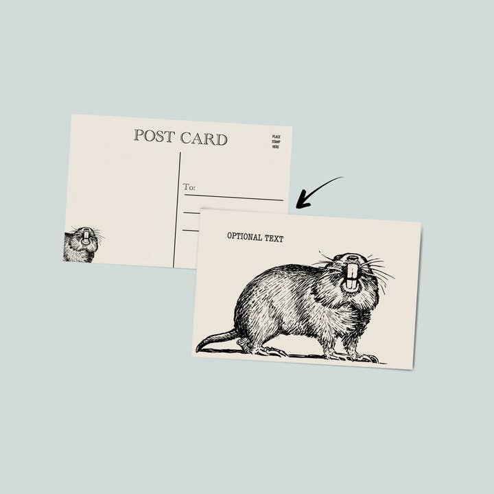 Woodland post card | funny beaver post card for wholesale by Simply Northern