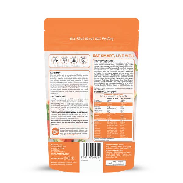 Morlife - Vendita all'ingrosso Proteine/superfood in polvere - Completo Gut Restore Berry Melon 200
