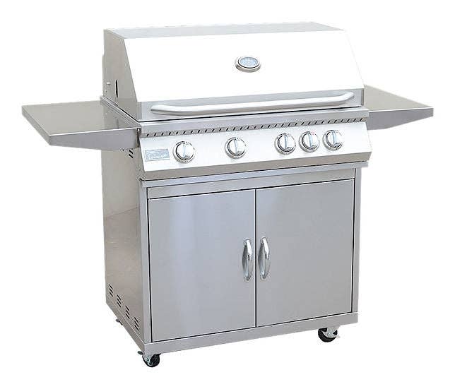 The Pizza Oven Guru - Wholesale Outdoor grill tools - 4 Burner 32 Inch Cart Model BBQ Grill With Locking Casters 304 Stainless Steel
