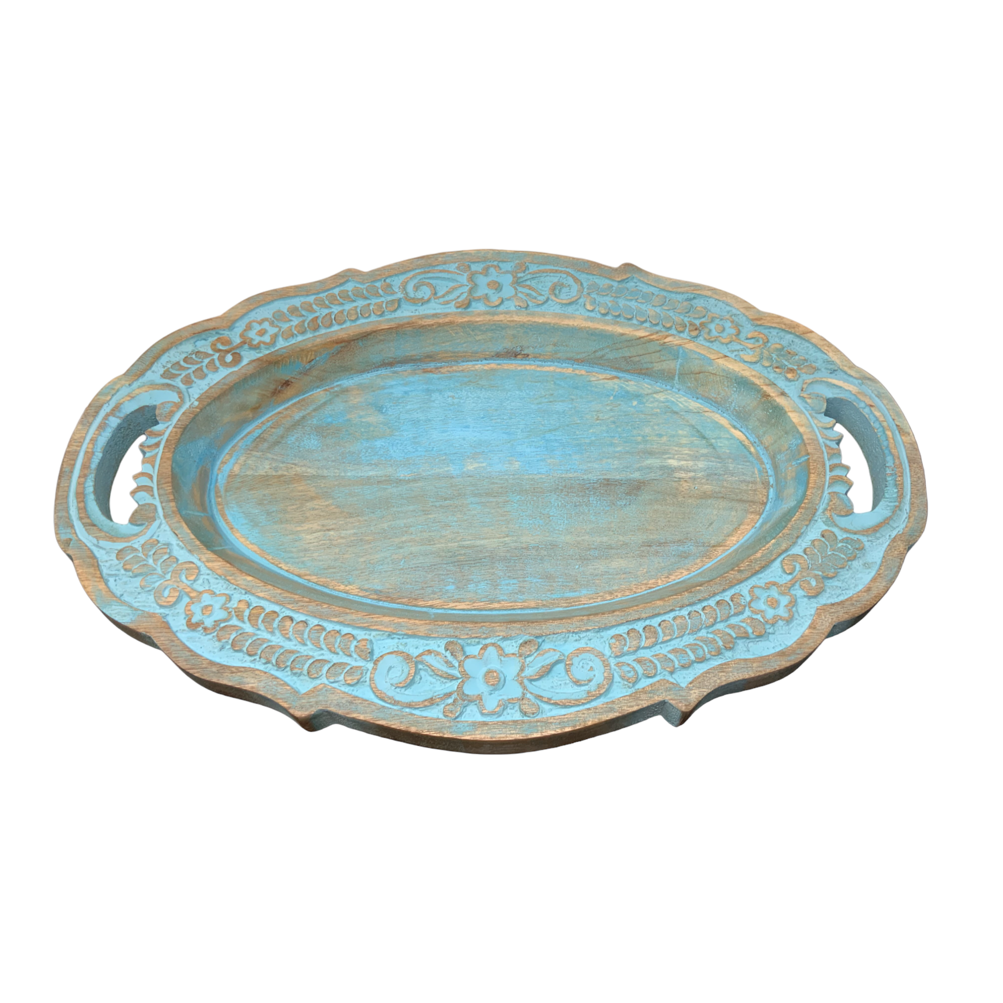 Wilco Home – Engroshandel Pyntebakke – Håndskåret massivt mangotræ Boutique-bakke8