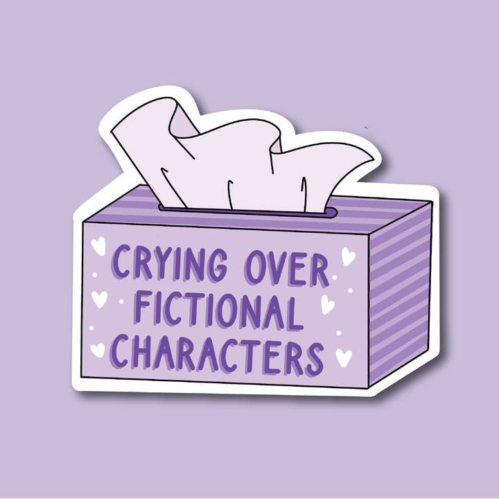 Kelli's Creations - Wholesale Phone & Laptop Stickers - Crying Over Fictional Characters Sticker, Booktok, Kindle st