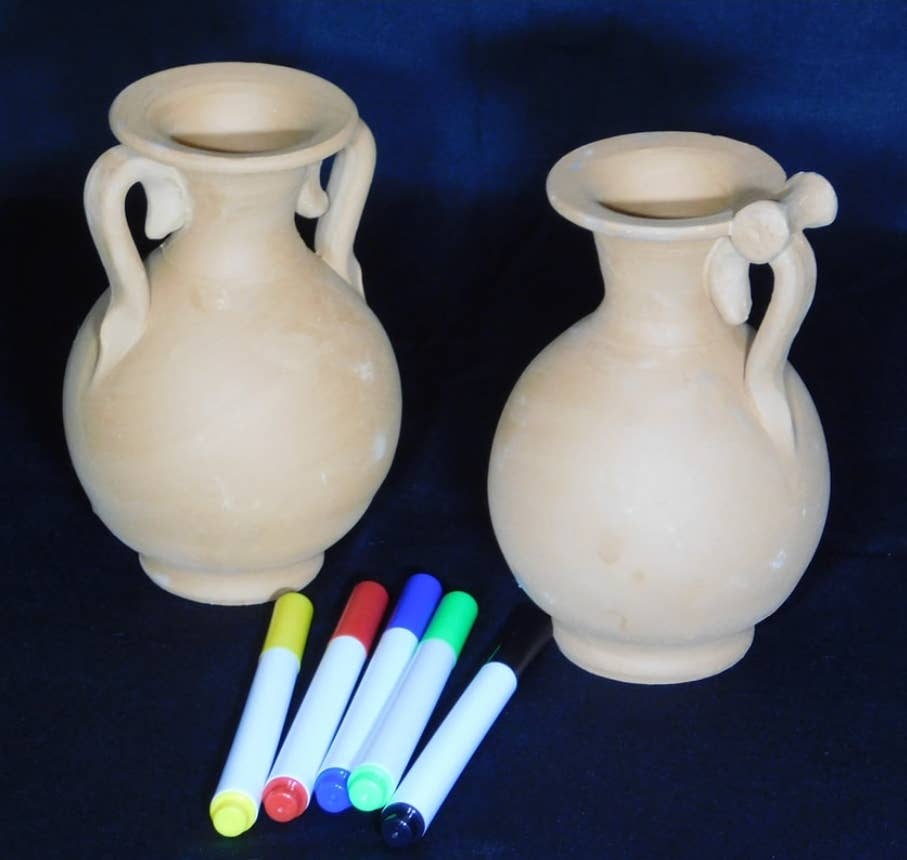 2 Greeks Inc - Wholesale Paint Set - Paint Your Own Greek Vase - Creative DYI Art Kit3