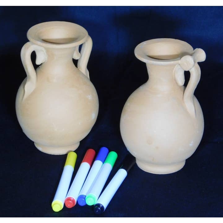 2 Greeks Inc - Wholesale Paint Set - Paint Your Own Greek Vase - Creative DYI Art Kit3