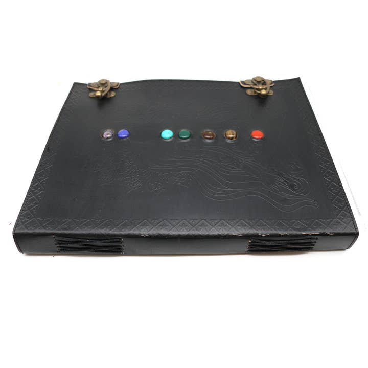 Designs by Deekay Inc. - Wholesale Journal/Diary - 7 Chakra/Goddess Blank Leather Journal (10 x 13 in.)1