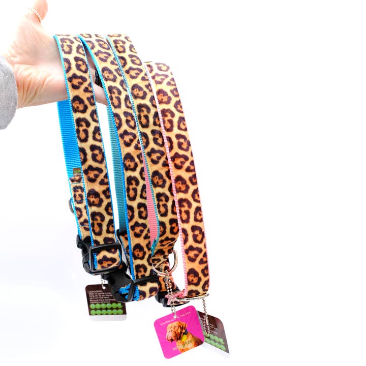 Mimi Green - Wholesale Pet Collar - Dog - Leopard Velvet Dog Collars (27 colors!)