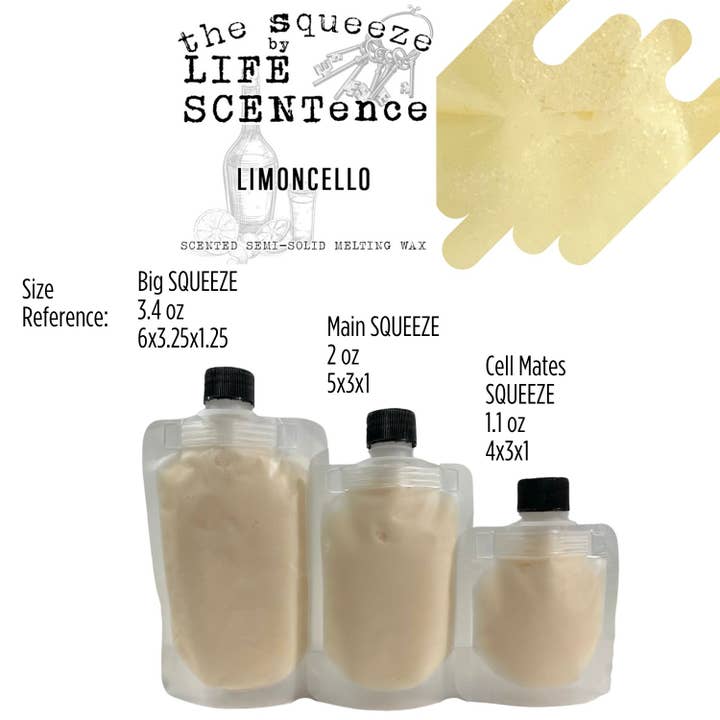 Cera Profumata Limoncello Squeeze Disponibile in 3 Misure per la vendita all'ingrosso da parte di Life SCENTence
