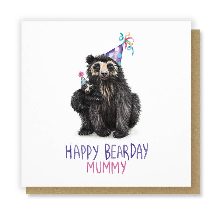 Beary Mummy - Cute Birthday Mum Bear Greetings Card for wholesale by Citrus Bunn