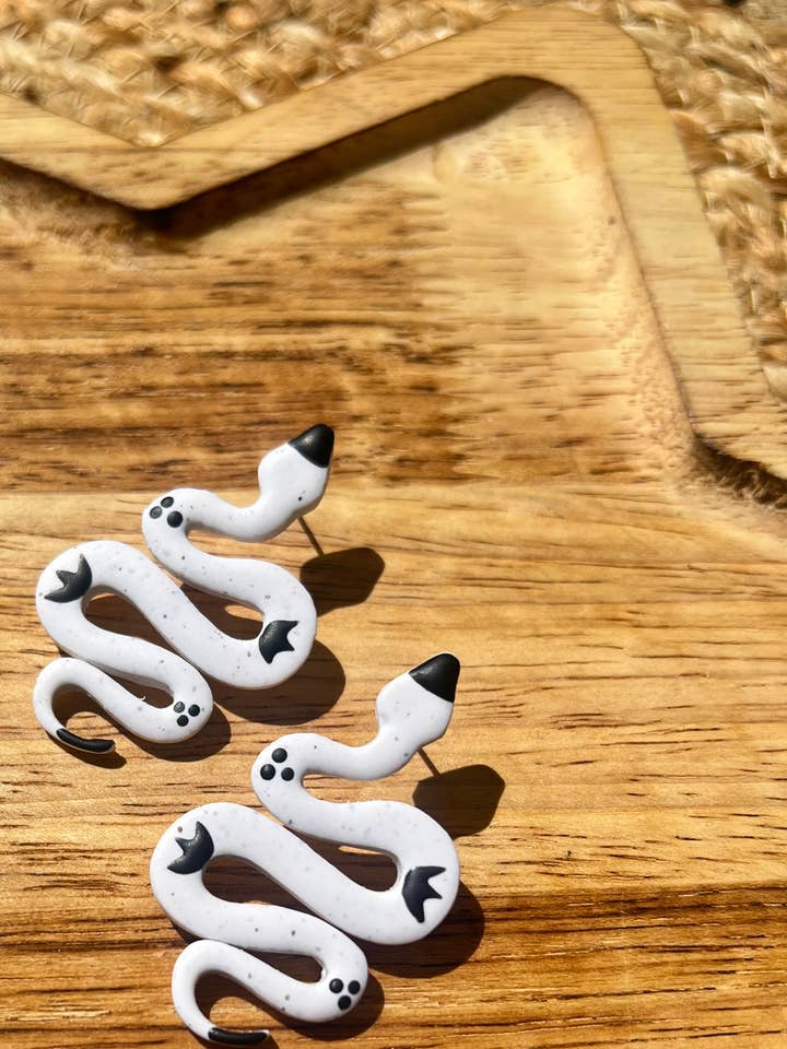 Painted Snake Earrings for wholesale by Desert and Stone Jewelry