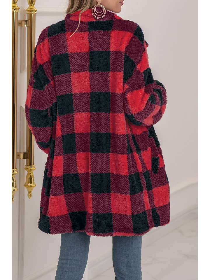 UNISHE - Wholesale Shirt Jacket/Shacket - Women’s - TOPW923 Plaid Flannel Shacket Jacket Women11