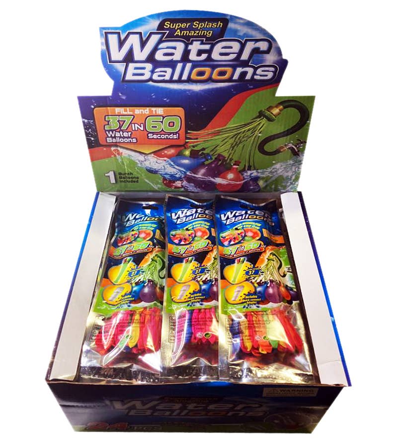 K & S WHOLESALE INC - Wholesale Classic Toy - Kids - Super Splash Water Balloon Outdoor Toy 24 CT Display1