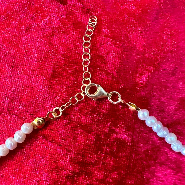 Flesh & Soul - Wholesale Choker/collar - FIVE MOONS MOONSTONE Pearl Choker5