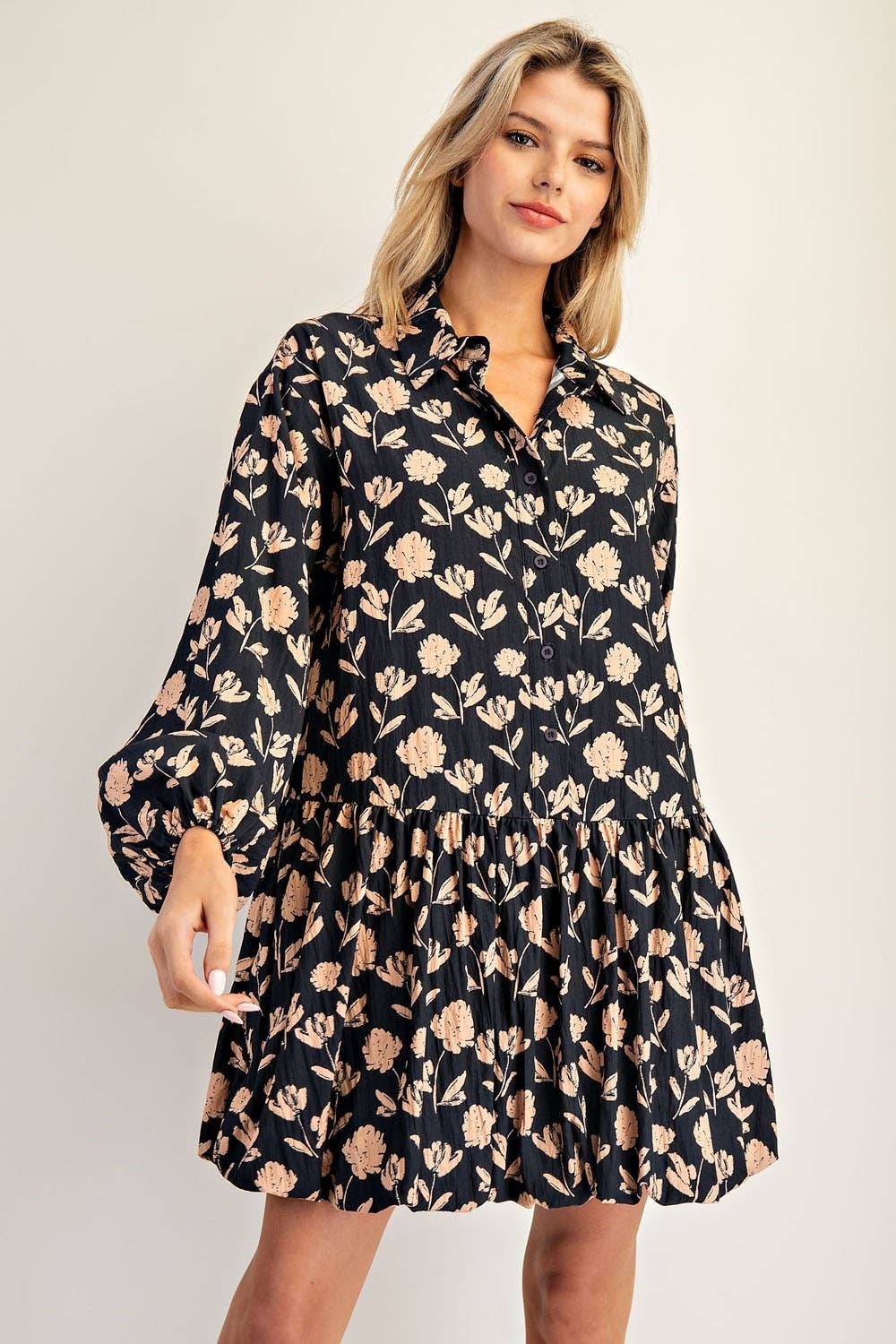 Peace Love Line - Wholesale Dress - Women's - PL8367 - FLORAL PRINT MINI DRESS9