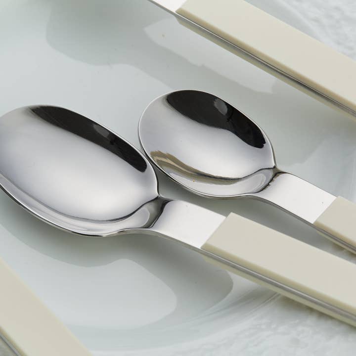 ANNOVA - Wholesale Flatware Set - ANNOVA Block Handle Silverware Set 20 Pieces Color Modern Style Flatware20