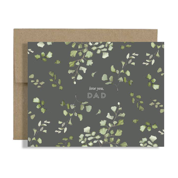 Love You, Dad (Fern) Card for wholesale by Common Silver