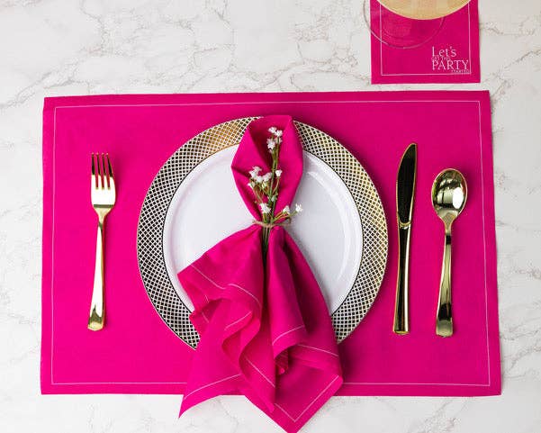 Toasting With Tara – wholesale Dinner & cloth napkin – Cotton Dinner Napkin Roll, Blush Crush Fuchsia Pink
0
