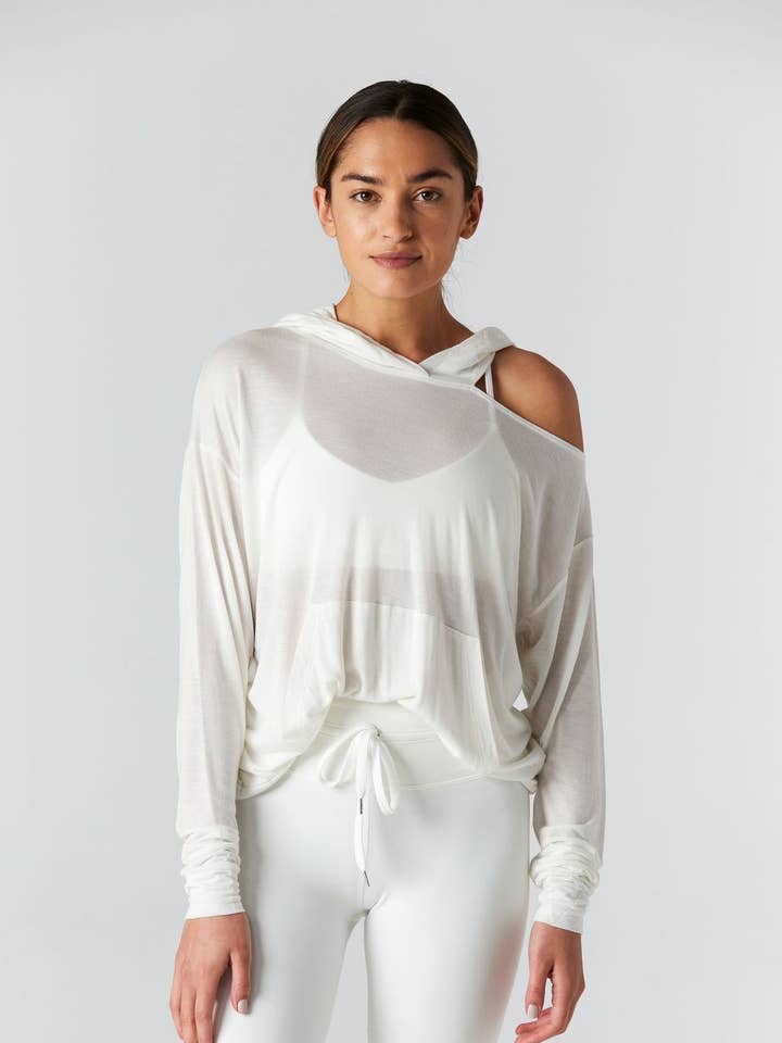 Cremefarbenes Top von The Hoodie für den Großhandel von 925fit