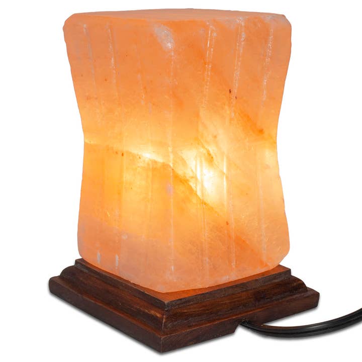Fantasia Mining - Wholesale Salt lamp - Cube Lines Shaped Salt Lamp - 7" avg. - Cord, Bulb, Dimmer3