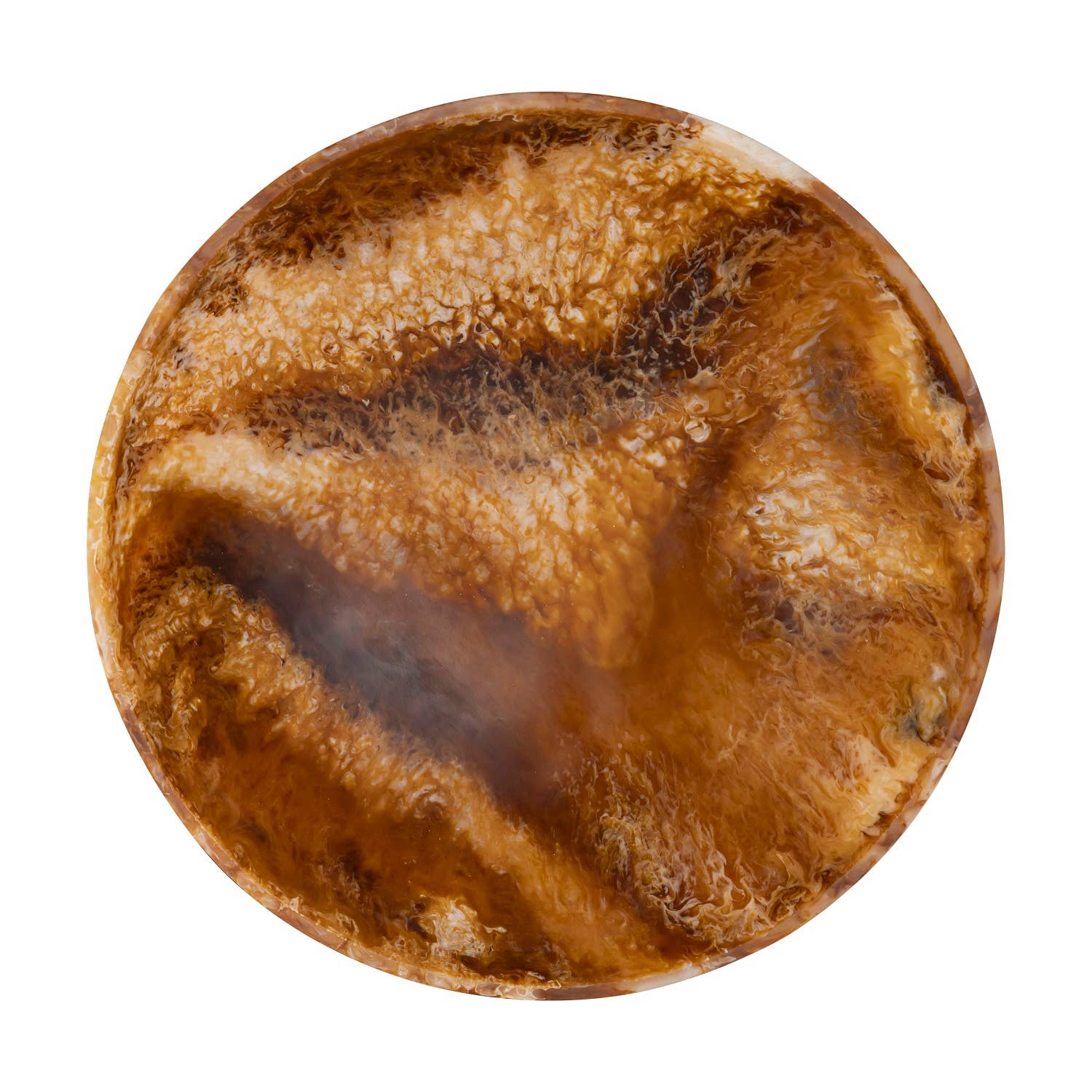 Brown Matte Tortoise Resin Bowl Dia 19.5" for wholesale on Faire5