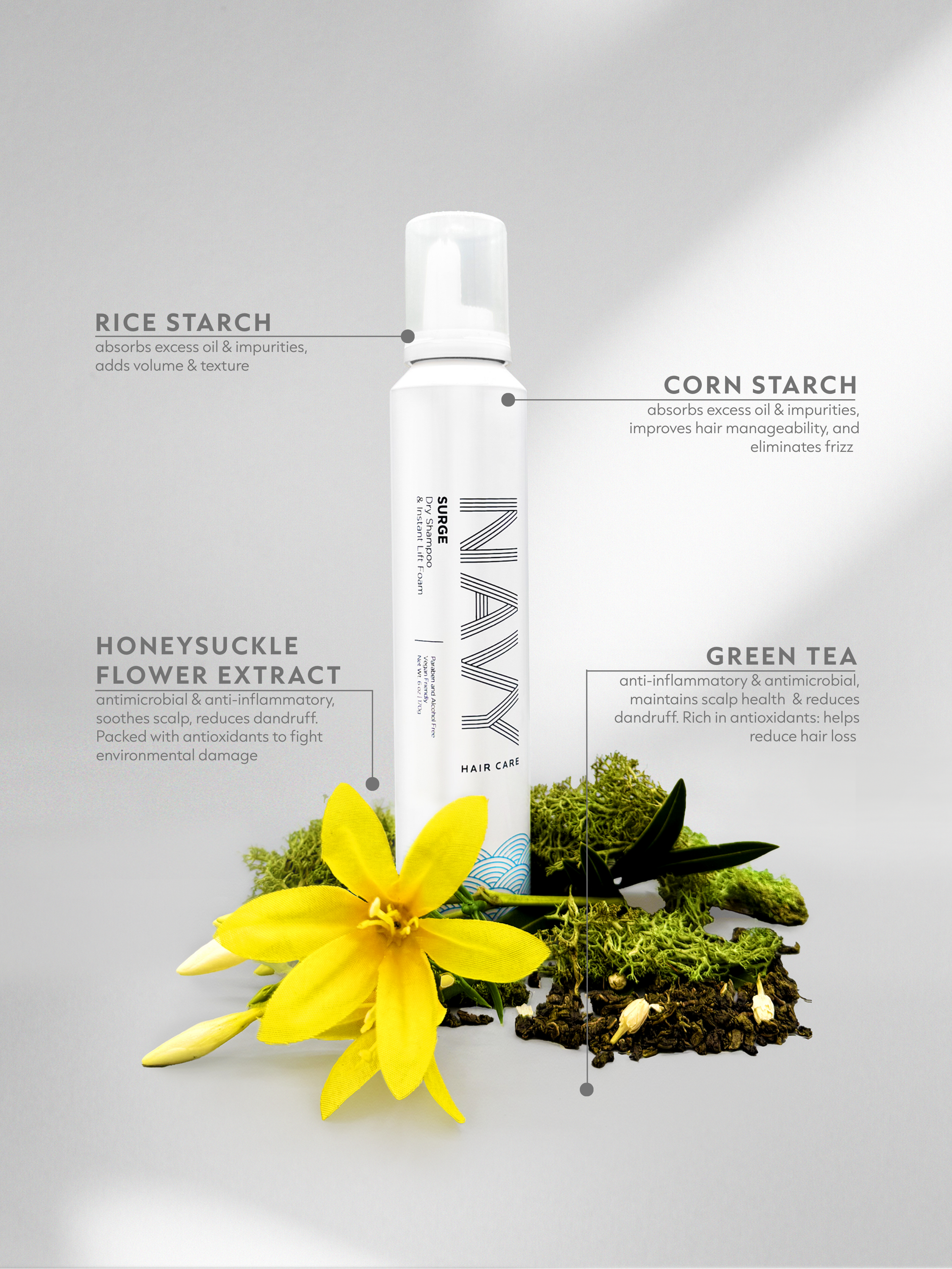 NAVY HAIR CARE - Wholesale Dry Shampoo - Surge - Dry Shampoo & Instant Lift Foam1