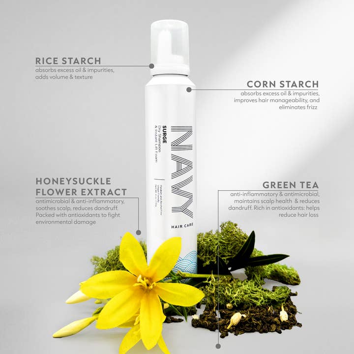 NAVY HAIR CARE - Wholesale Dry Shampoo - Surge - Dry Shampoo & Instant Lift Foam1