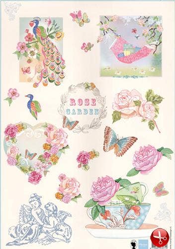 Ecstasy Crafts Distributing - Wholesale Cutouts - Cutting Print - Rose Garden0
