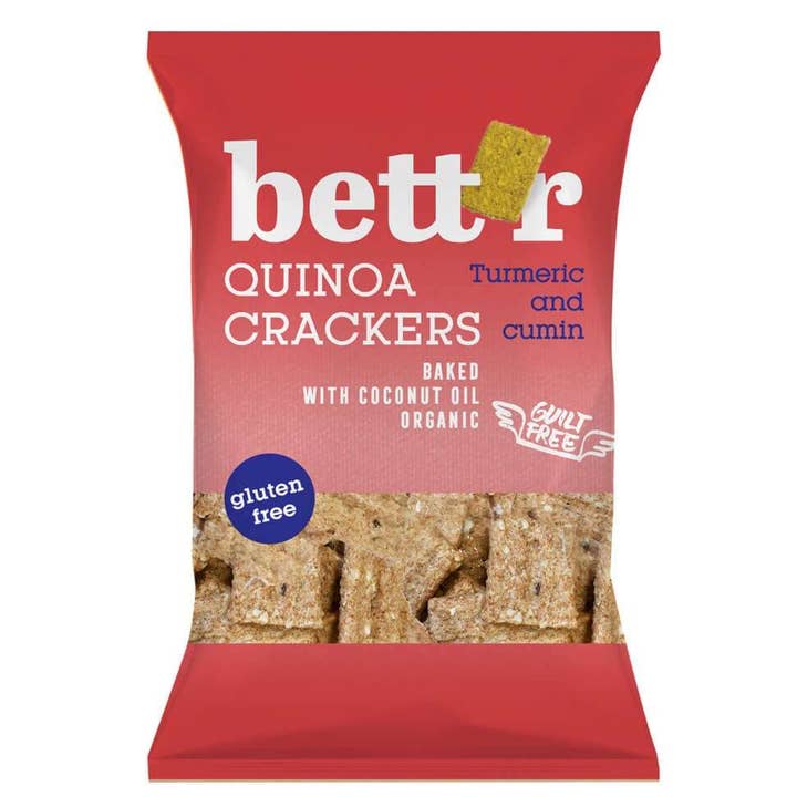 Smart Organic - Wholesale Crackers - Quinoa Crackers Turmeric & Cumin, Bio, Bett'r, 100g0