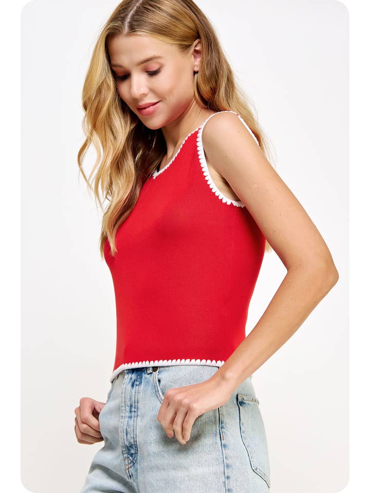 Strut & Bolt - Wholesale Shirt - Women's - Embroidered Knit Tank Top