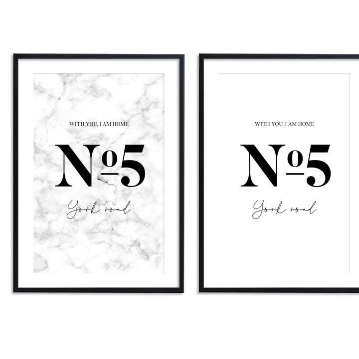 Mit Dir bin ich Zuhause - Personalisierter Druck für den Großhandel von D'LUXE PRINTS