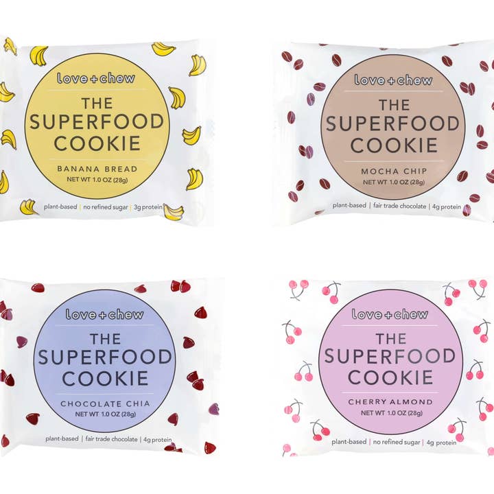 Love + Chew - Wholesale Cookie - 4 FLAVOR VARIETY PACK - 1 OZ - BOX OF 24