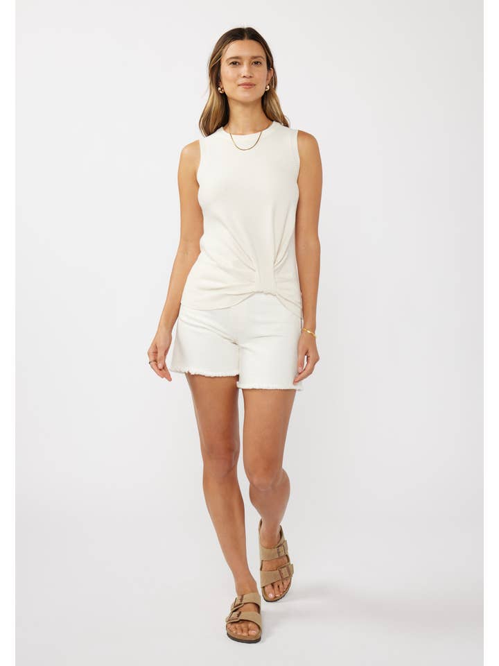 Lovestitch - Wholesale Tank Top - Women's - Ribbed Knot Front Sweater Tank 4