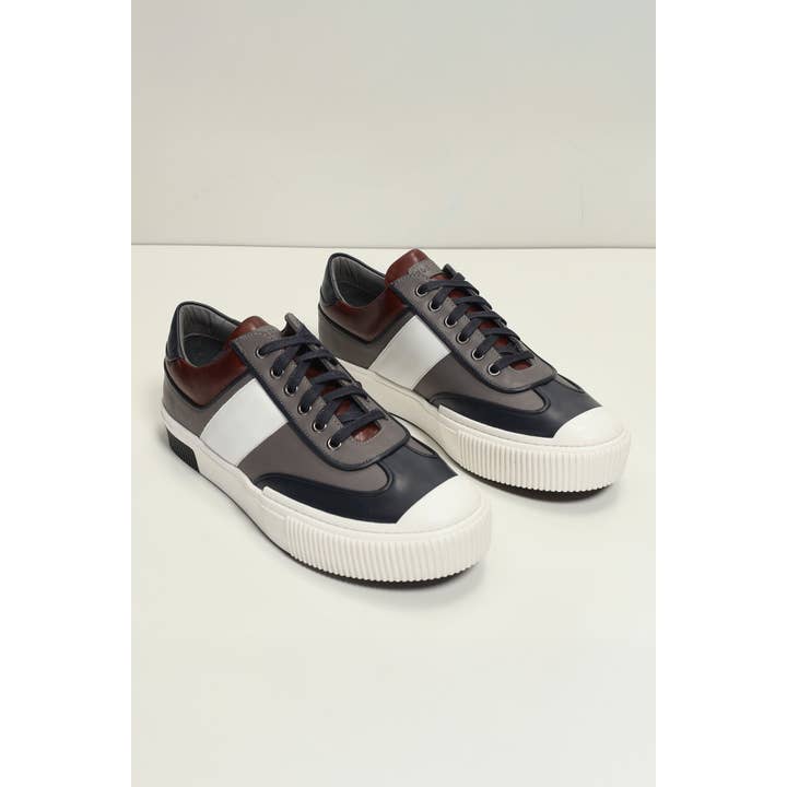 Multi Color Lace Up Sneakers - Brown Beige for wholesale on Faire