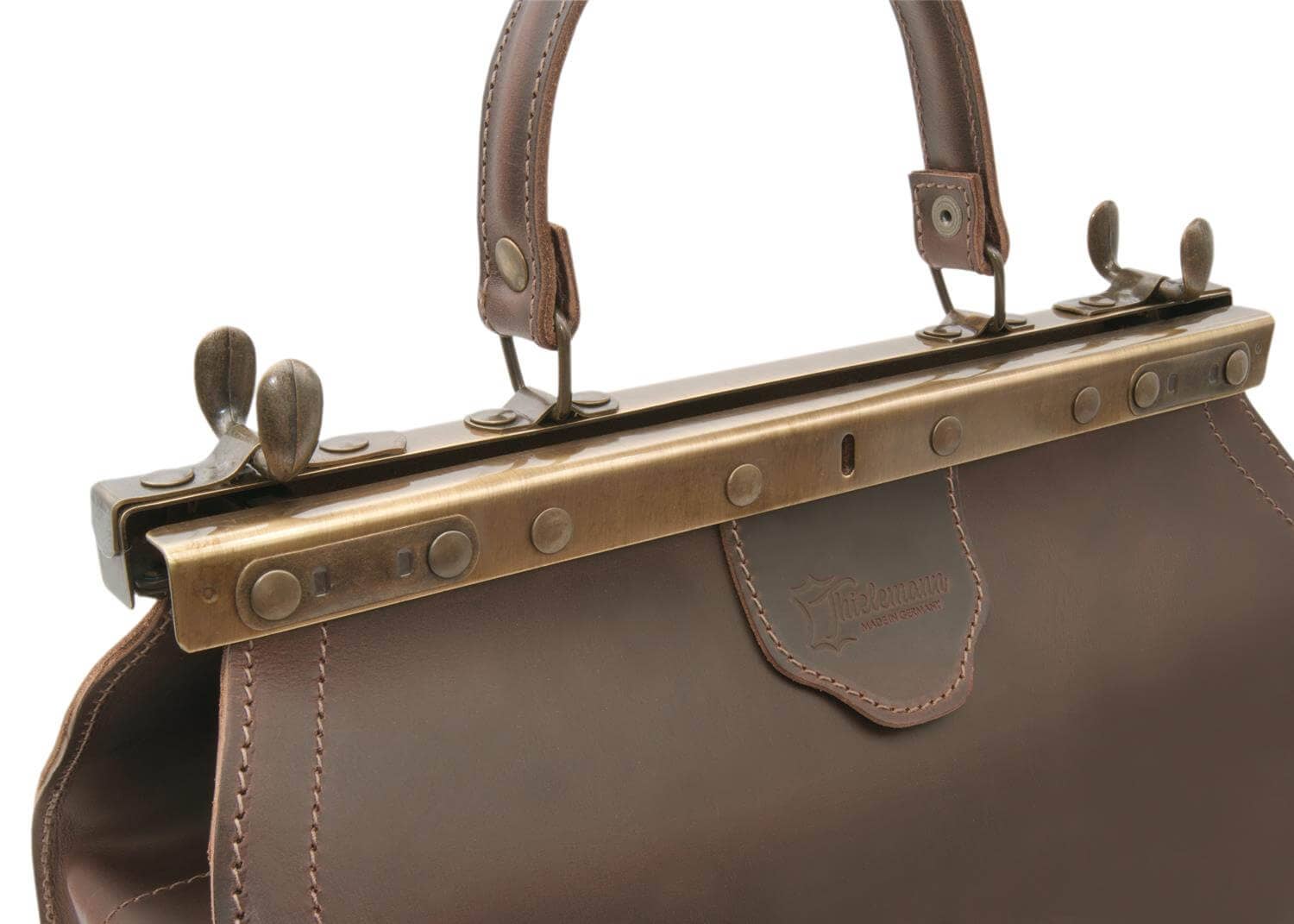 Thielemann Leather Manufacturer - Wholesale Top Handle Bag - Women's - “Santa Maria” doctor bag with leather pockets26