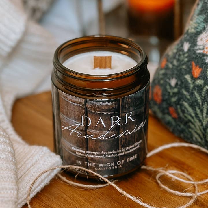 In the Wick of Time - Wholesale Jar/Filled Candle - Dark Academia Candle1