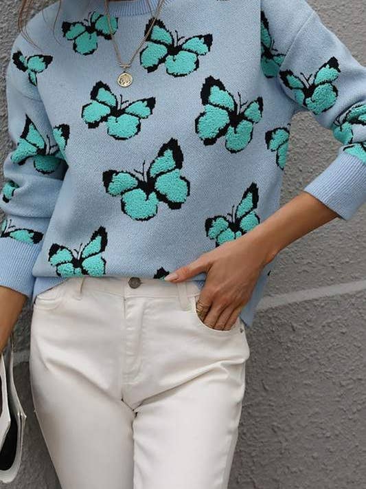 Flarix - Wholesale Knit Sweater - Women's - butterfly knit sweater8