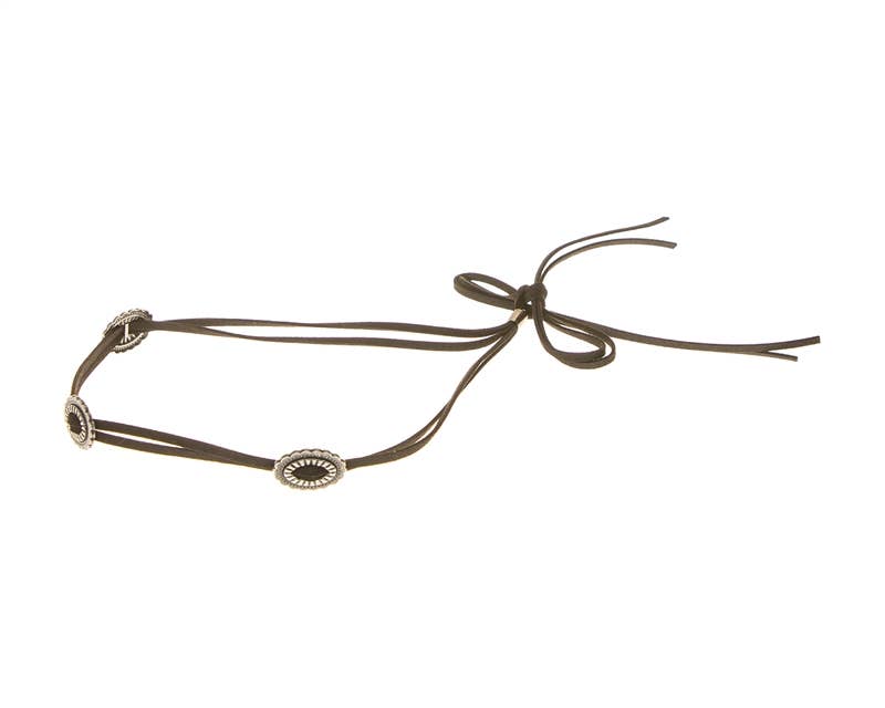 DNMC - Wholesale Hat Accessory - Women's - Hat Band - Suede with Conchos0