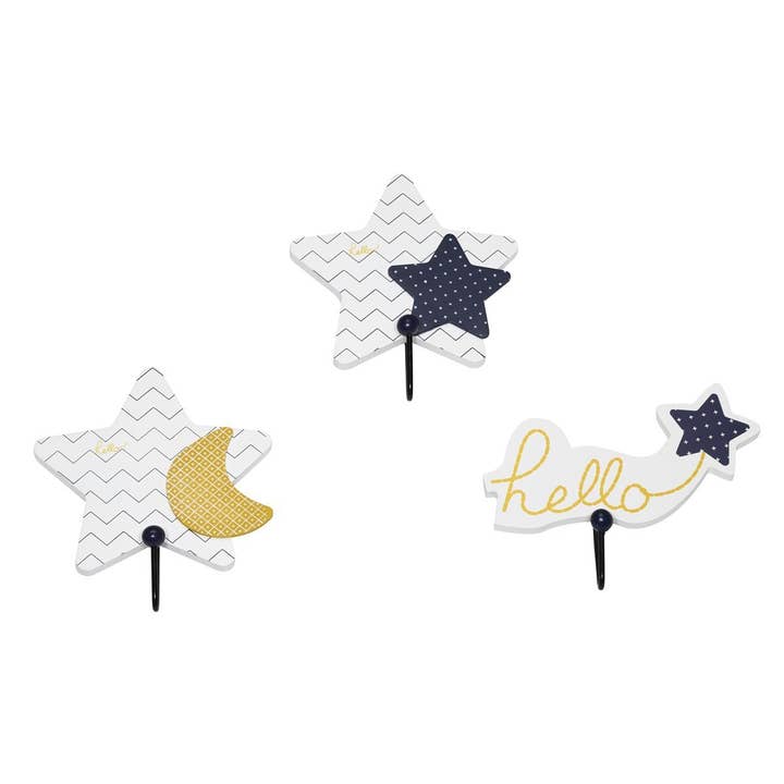 HELLO CONJUNTO DE GANCHOS TÊXTEIS DE 3 por atacado de Sauthon