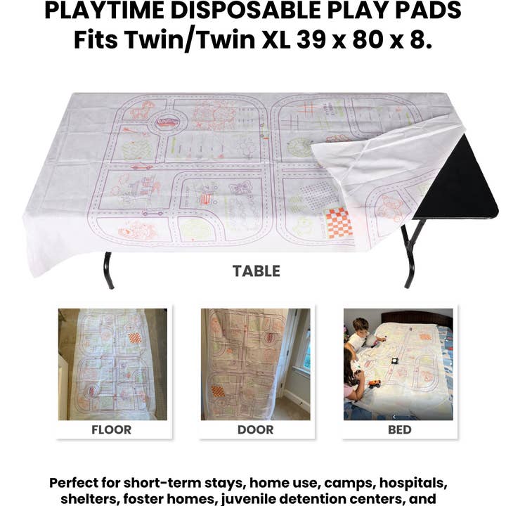 Playtime Edventures LLC - Wholesale Colouring book – Child & baby - Playtime Disposable Fitted Play Pads, (Single Pack).1