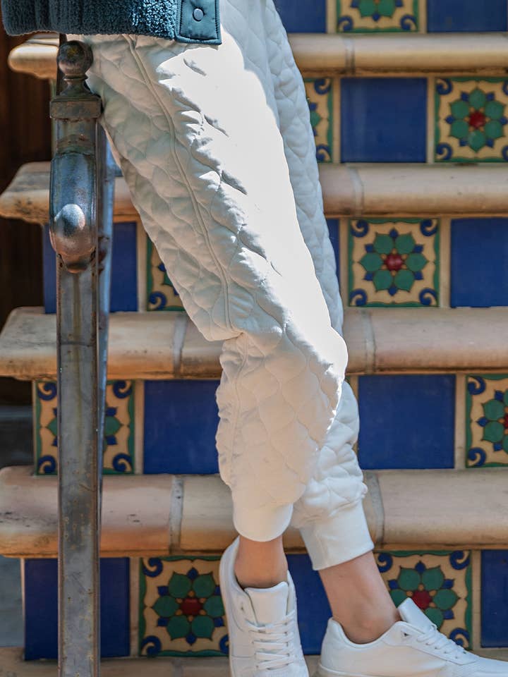 QUILTED JOGGER PANT for wholesale by Rae Mode