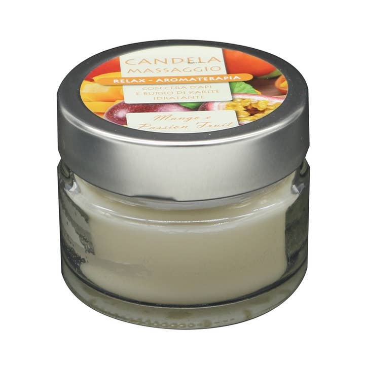 I36 | Vela de masaje 100 ml mango y maracuyá para venta al por mayor de pirotta srl