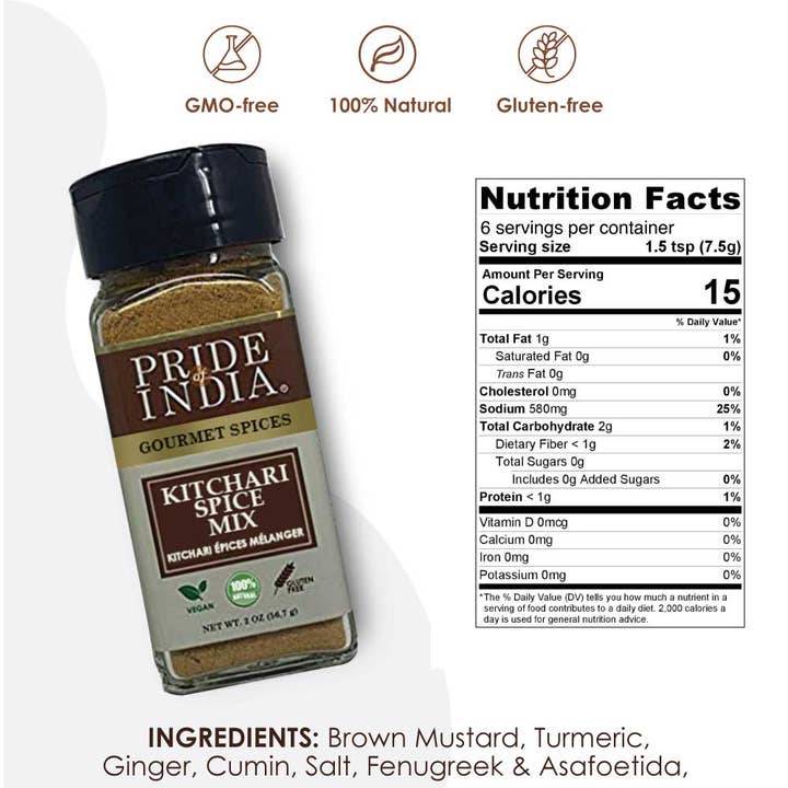 PRIDE INDIA BRANDS - Venta al por mayor Mezclas de especias - Pride of India - Condimento de especias Kitchari