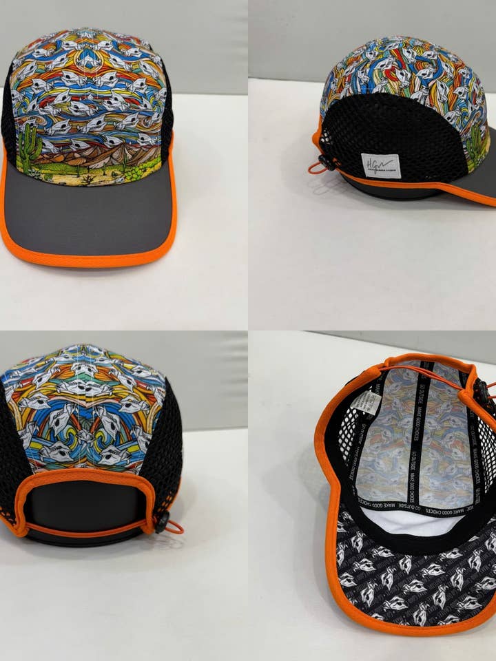 Mc Dowell Mountain/Javelina Skull Bungee Back Löparkeps för wholesale av Heidi Garner Studio