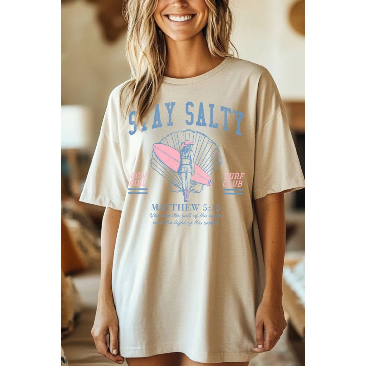 HRTandLUV - Wholesale T-Shirt (Graphic) - Women's - STAY SALTY OVERSIZED MINERAL GRAPHIC TEE1